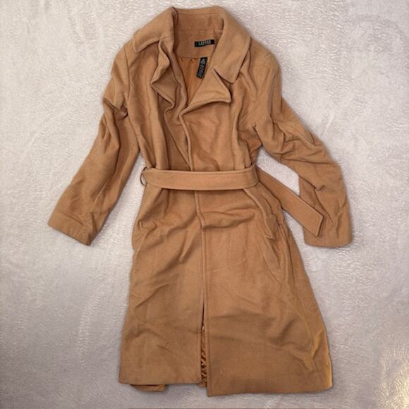 Lauren by Ralph Lauren Jackets & Blazers - Lauren Ralph Lauren Wool Blend Belted Wrap Coat (Women’s 10)